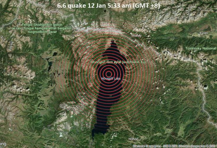 Ханхад дахин 4.6 магнитудын хүчтэй газар хөдөлжээ