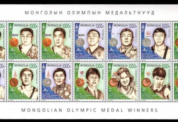 Олимпын медальтнууд  шуудангийн марк дээр мөнхлөгдлөө