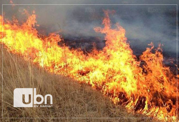 Дорнод аймагт хээрийн түймэр гарч, 152 га талбай шатжээ