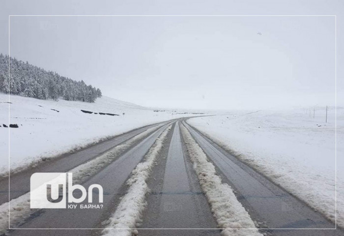 УЦУОШГ: Өнөөдөр нутгийн хойд хэсгээр нойтон цас орж, замд халтиргаа гулгаа үүсэж болзошгүй