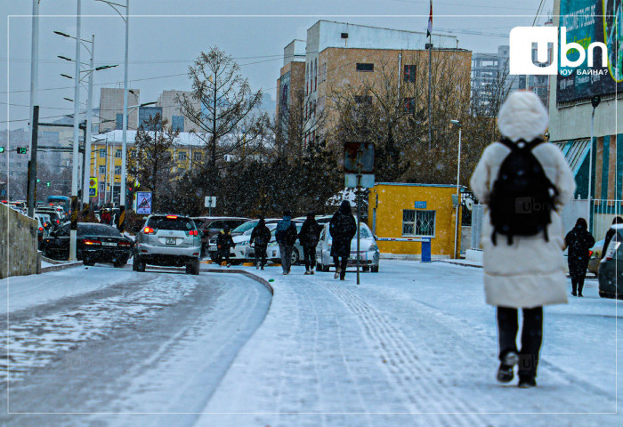 ЦАГ АГААР: Улаанбаатарт -19 хэм хүйтэн. Ялимгүй цас орж, шуурна