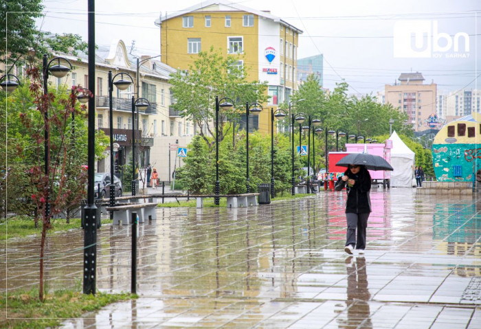 МАРГААШ: Улаанбаатарт 21 хэм дулаан, бороотой