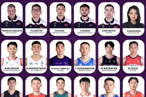 “FIBA Asia Cup 2025 Qualifiers” тэмцээнд оролцох Монгол Улсын шигшээ багийн өргөтгөсөн бүрэлдэхүүн зарлагдлаа