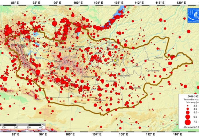 Монголд 5.6 хүртэл магнитудын хүчтэй 40 удаагийн  газар хөдлөлт болжээ