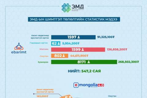 8171 иргэн 547 сая  төгрөгийн шимтгэл төлжээ