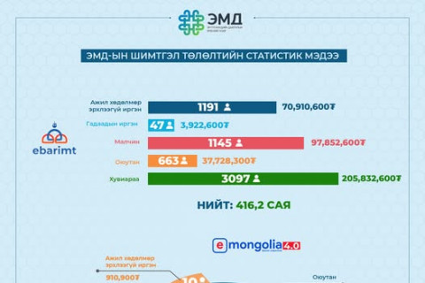 ЭМД-ЫН ШИМТГЭЛ ТӨЛӨЛТИЙН СТАТИСТИК МЭДЭЭ