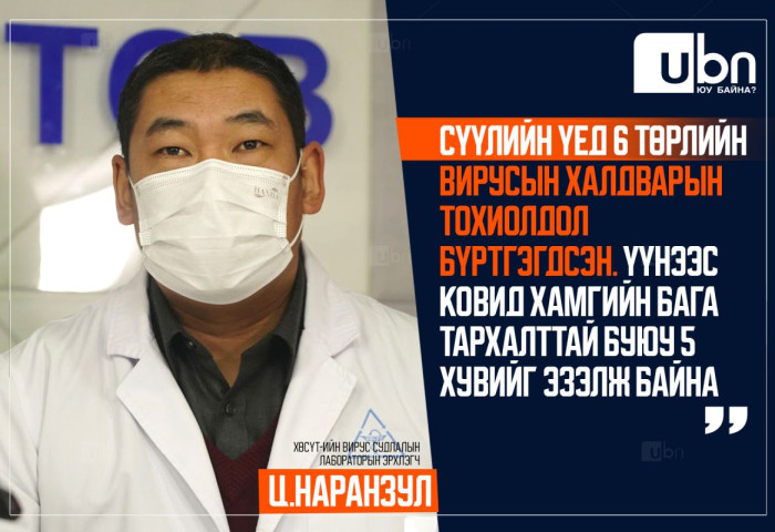 Ц.Наранзул: Сүүлийн үед 6 төрлийн вирусын халдварын тохиолдол бүртгэгдсэн. Үүнээс КОВИД хамгийн бага буюу 5 хувийг эзэлж байна