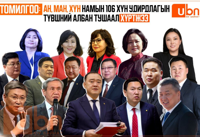 ТОМИЛГОО: АН, МАН, ХҮН намын 106 хүн удирдлагын түвшний албан тушаал ХҮРТЖЭЭ