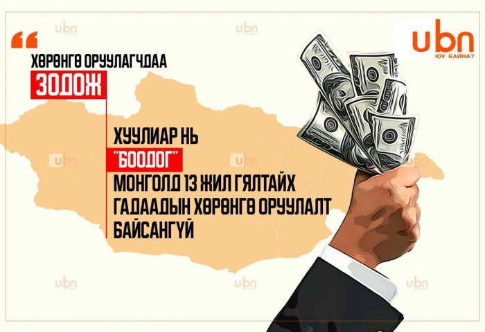 Хөрөнгө оруулагчдаа ЗОДОЖ хуулиар нь “боодог“ Монголд 13 жил гялтайх гадаадын хөрөнгө оруулалт байсангүй