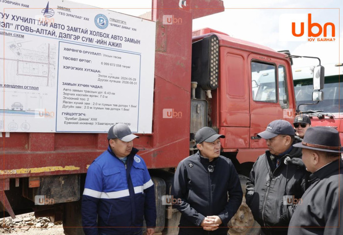 УИХ-ын дарга Д.Амарбаясгалан авто замын барилгын ажлын явцтай танилцлаа