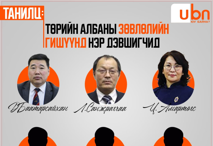 ТАНИЛЦ: Төрийн албаны зөвлөлийн гишүүнд НЭР ДЭВШИГЧИД