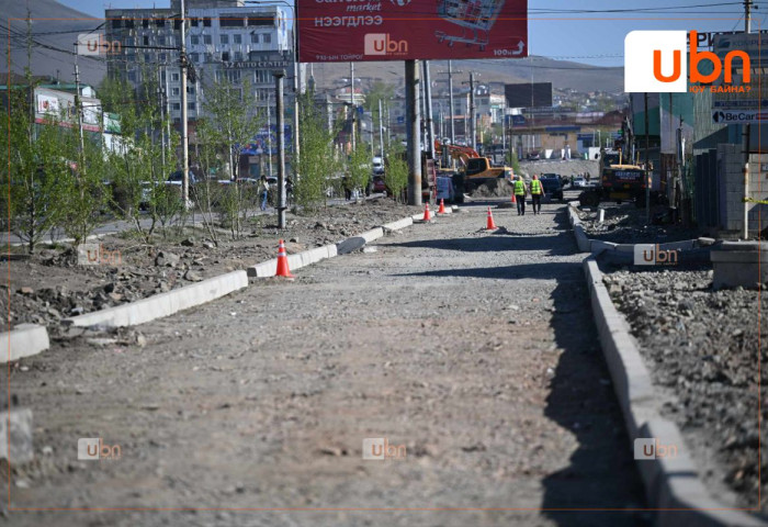 32-ын тойргоос “Сод Монгол” ШТС хүртэлх туслах замыг шинэчлэх ажил 60 хувьтай үргэлжилж байна