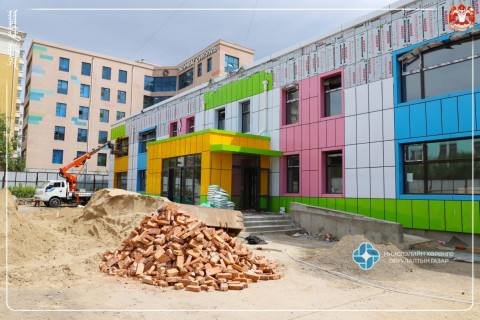 122 дугаар цэцэрлэгийн өргөтгөлийн барилга угсралтын ажил 75 хувьтай байна