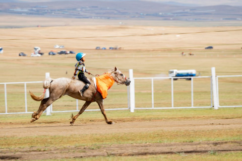 Нийслэлийн өдөр, даншиг наадмын хурдан морины уралдаанд Д.Саграадоржийн буурал, бунд зүсмийн азарга түрүүллээ