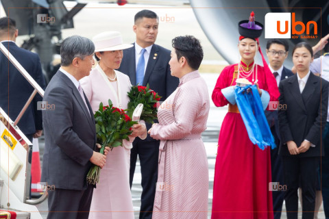 Япон Улсын Эзэн Хаан Нарүхито, Хатан Масако нар Монгол Улсад хүрэлцэн ирлээ