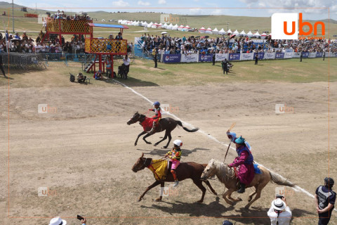 ХЯЗААЛАН: Өвөрхангай аймгийн Хужирт сумын уяач Б.Гантигийн хүрэн үрээ ТҮРҮҮЛЛЭЭ
