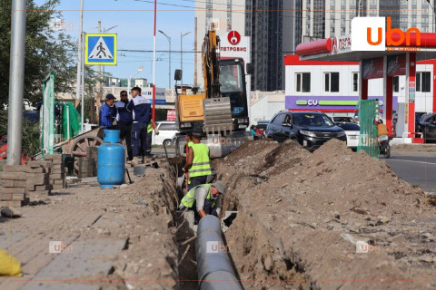 Энхтайваны гүүрний доор хэсэгт 1100 метр борооны ус зайлуулах шугам угсралтын ажил эхэллээ