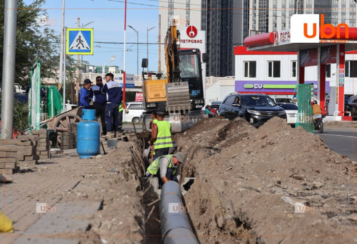 Энхтайваны гүүрний доор хэсэгт 1100 метр борооны ус зайлуулах шугам угсралтын ажил эхэллээ