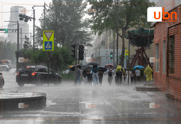 ЦУОШГ: Өнөөдөр гурван удаагийн давтамжтай усархаг бороо орох төлөвтэй байгаа тул үерийн аюулаас болгоомжлохыг анхааруулж байна