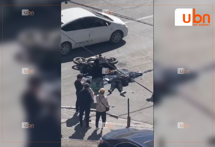 СЭРЭМЖЛҮҮЛЭГ: Мотоцикл “Приус-41” автомашинтай мөргөлдсөний улмаас мотоциклийн жолооч, зорчигч нар гэмтжээ