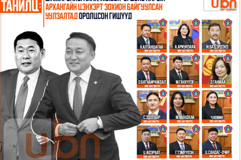 ТАНИЛЦ: Д.Амарбаясгалан, Л.Оюун-Эрдэнэ нарын Архангайн Цэнхэрт зохион байгуулсан УЛС ТӨРИЙН уулзалтад оролцсон гишүүдийн нэрс