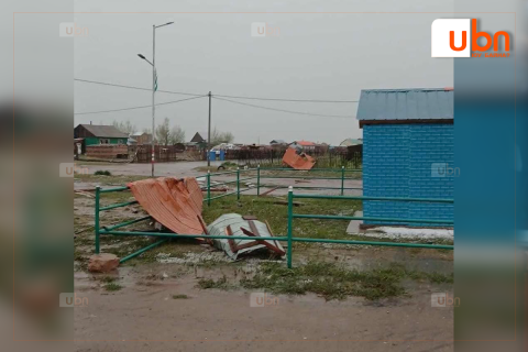 Дорнод аймагт нөөлөг салхины улмаас барилгуудын дээвэр, айлуудын гэр нурсан байна