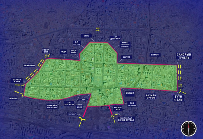 ТАНИЛЦ: Автомашингүй өдөр дараах замуудыг 07.00-18.00 цагийн хооронд ХААНА