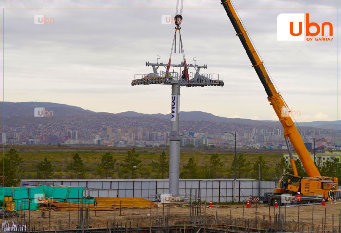 Дүүжин замын тээвэр төслийн тулгуур баганыг суурилуулах ажил үргэлжилж байна