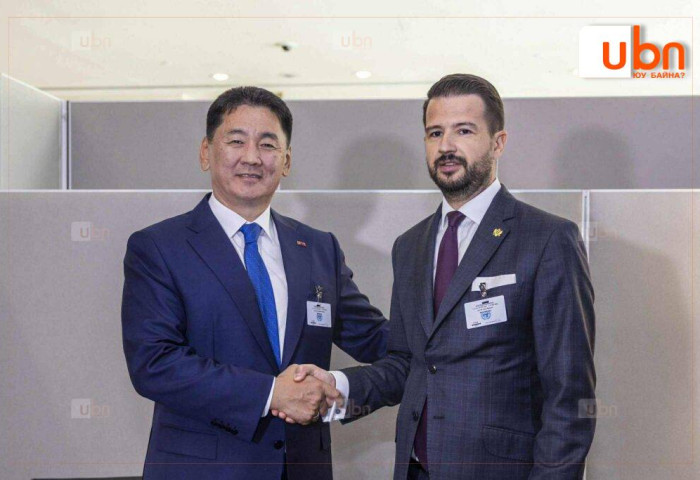 Монгол Улсын Ерөнхийлөгч У.Хүрэлсүх Монтенегро Улсын Ерөнхийлөгч Яков Милатовичтой уулзлаа