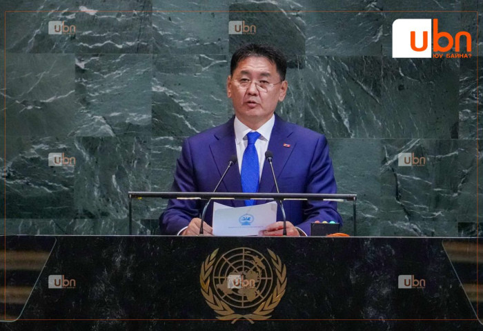 Ерөнхийлөгч У.Хүрэлсүх НҮБ-ын Ерөнхий Ассамблейн 80 дугаар чуулганы Ерөнхий санал шүүмжлэлд үг хэллээ