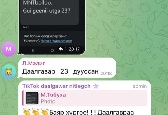 Мөнгөө өсгөх зорилгоор телеграммаар даалгавар биелүүлж, 11 сая төгрөгөө залилуулжээ