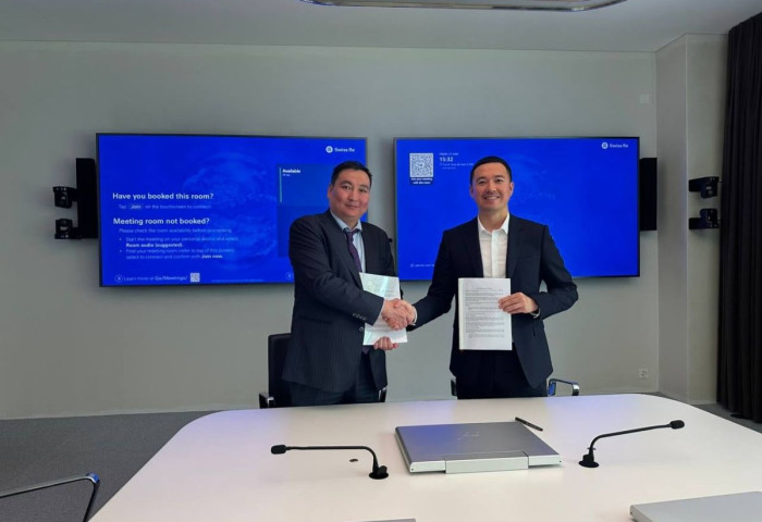 “Үндэсний давхар даатгал” ХК-ийн гүйцэтгэх захирал Б.Жавхлант “SWISS RE” компанитай хамтран ажиллах санамж бичигт гарын үсэг зурлаа