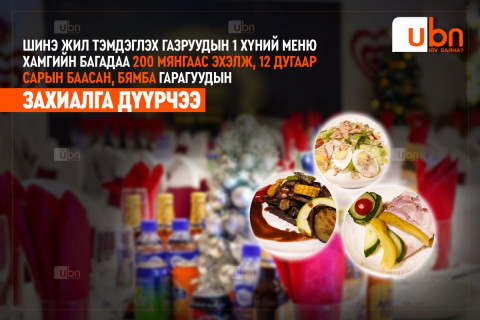 СУРВАЛЖИЛГА: Шинэ жил тэмдэглэх газруудын 1 хүний меню хамгийн багадаа 200 мянгаас эхэлж, 12 дугаар сарын БААСАН, БЯМБА гарагуудын ЗАХИАЛГА ДҮҮРЧЭЭ