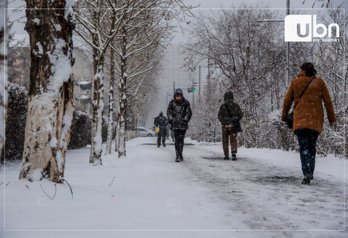 МАРГААШ: Улаанбаатарт -13 хэм хүйтэн. Цас орж, шуурна