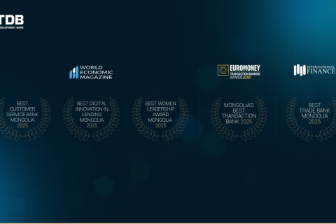 Худалдаа хөгжлийн банк олон улсын түвшний таван шагналын эзэн боллоо