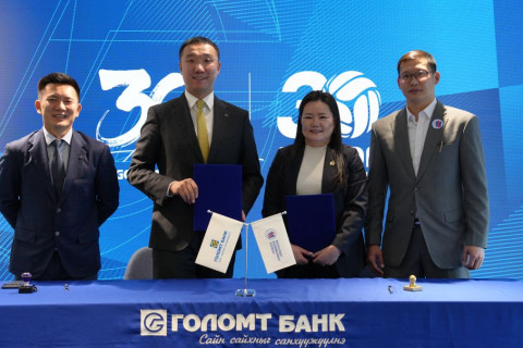 Голомт банк Монголын Волейболын Холбоотой хамтран ажиллах гэрээг үзэглэлээ