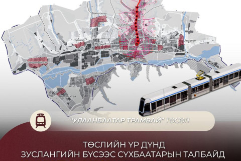 Трамвайтай болсноор зуслангаас Сүхбаатарын талбай хүртэл 29 минут зорчино