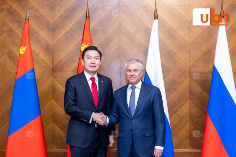 АЙЛЧЛАЛ: УИХ-ын дарга Н.Учрал, ОХУ-ын Холбооны Хурлын Төрийн Думын дарга В.В.Володин нар албан ёсны хэлэлцээ хийлээ