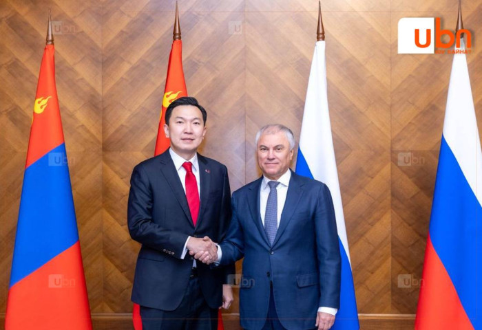 АЙЛЧЛАЛ: УИХ-ын дарга Н.Учрал, ОХУ-ын Холбооны Хурлын Төрийн Думын дарга В.В.Володин нар албан ёсны хэлэлцээ хийлээ