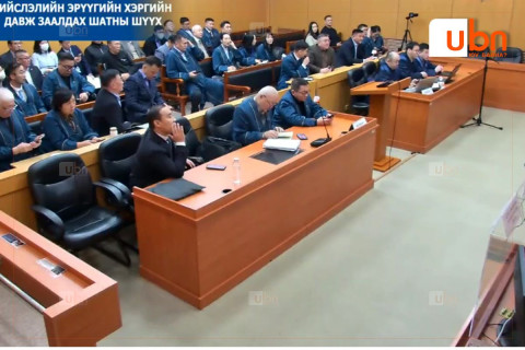 ШУУД: “Хөгжлийн банкны“ гэх тодотголтой эрүүгийн хэргийн давж заалдах шатны шүүх хуралдаан