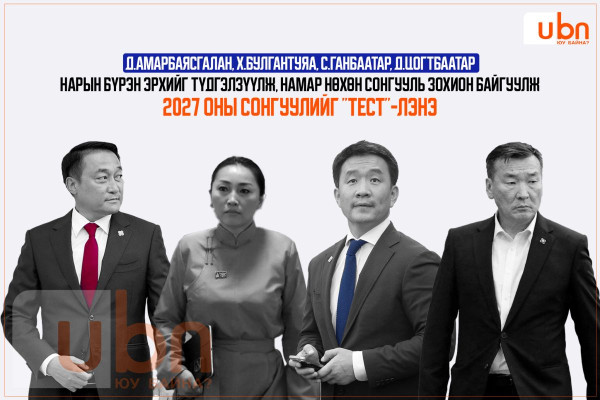 Д.Амарбаясгалан, Х.Булгантуяа, С.Ганбаатар, Д.Цогтбаатар нарын бүрэн эрхийг түдгэлзүүлж, намар нөхөн сонгууль зохион байгуулж 2027 оны сонгуулийг “тест“-лэнэ