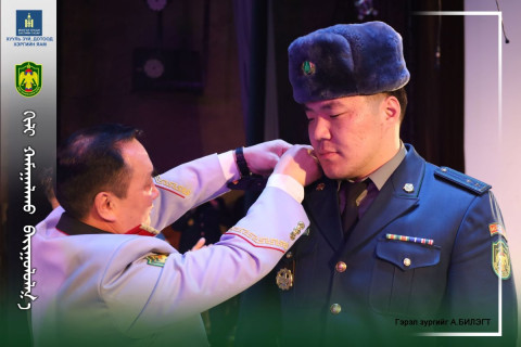 Улсын заан М.Лхагвагэрэл ХХЕГ-ын даргын тушаалаар “Ахлах дэслэгч“ цол хүртлээ