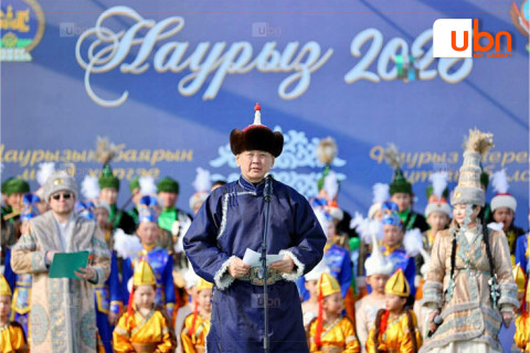 Монгол Улсын Ерөнхийлөгч У.Хүрэлсүх казах түмэнд Наурызын баярын мэндчилгээ дэвшүүллээ