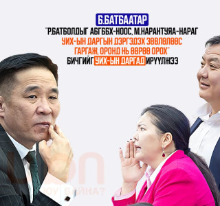 Б.Батбаатар “Р.Батболдыг АБГББХ-ноос, М.Нарантуяа-Нараг УИХ-ын даргын дэргэдэх зөвлөлөөс гаргаж, оронд нь өөрөө орох“ бичгийг УИХ-ын даргад ирүүлжээ