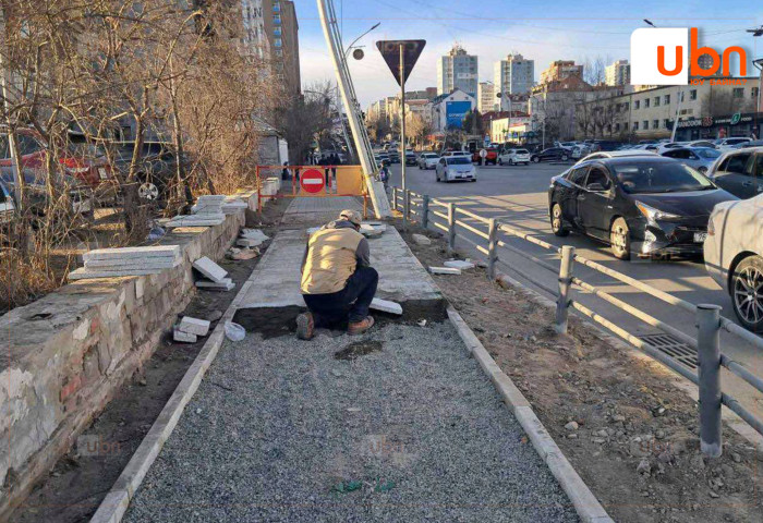 Таван байршилд явган хүний зам шинэчлэх ажил үргэлжилж байна