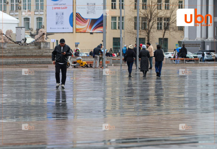 Улаанбаатарт 21 хэм дулаан, бага зэргийн бороотой
