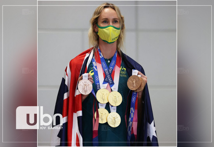 Австралийн сэлэгч Эмма МакКеон нэг олимпын наадмаас долоон медаль хүртжээ